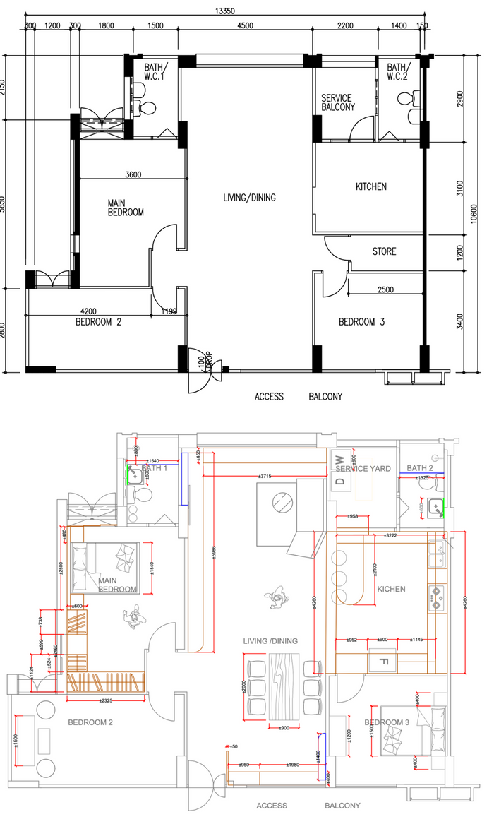 Woodlands 5-room resale renovation floorplan