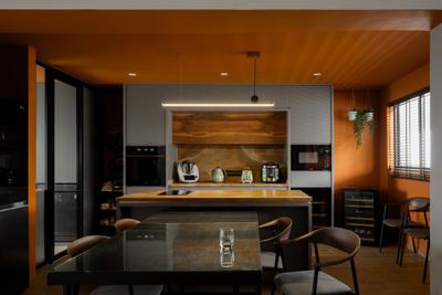 Bedok Reservoir Road, Salt Studio, Modern, Dining Room, HDB, Kitchen, Ceiling Design, Feature Ceiling