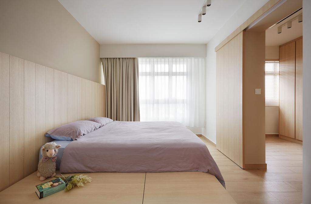 Scandinavian, HDB, Living Room, Senja, Interior Designer, D5 Studio Image, Platform Bed