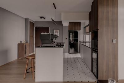 Fernvale Lea, Dan Avenue | 巧妙设计, Modern, Kitchen, HDB, Kitchen Island