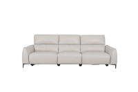 Reo 3 Seater with 2 Recliners in White Leather 1