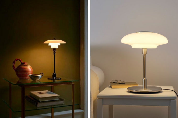 Designer Louis Poulsen 2/1 Table Lamp, IKEA TALLBYN Table Lamp, Dupe