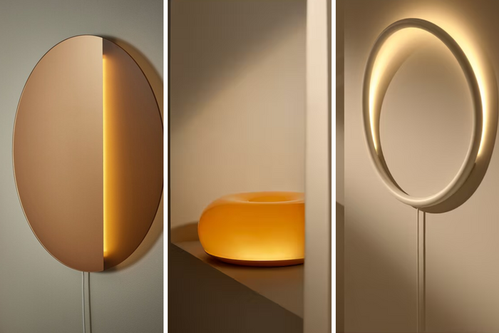IKEA x VARMBLIXT Collection, LED Table Lamp, Mirror, Wall Lamp, Sabine Marcelis