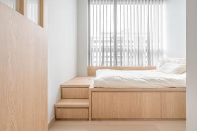 Jadescape, Urban Home Design 二本設計家, Scandinavian, Bedroom, Condo, Platform Bed