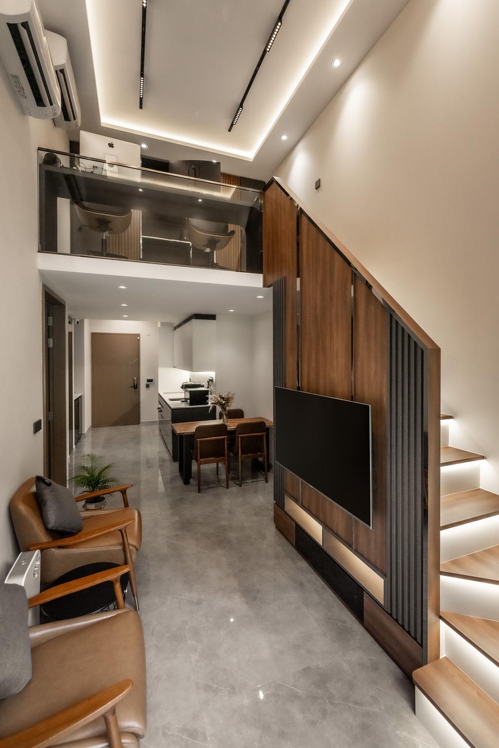Modern, Condo, Living Room, The Essence, Interior Designer, Editor Interior, Loft