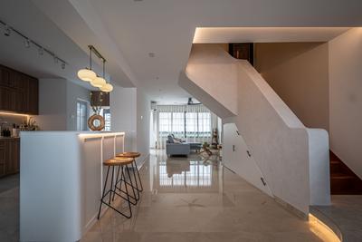 Choa Chu Kang North 5, Jesigns Interior Design, Modern, Scandinavian, Living Room, HDB, Maisonette
