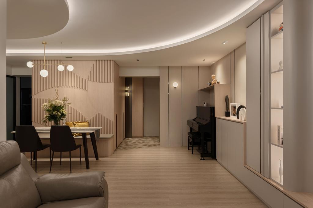 Contemporary, HDB, Living Room, Jalan Tiga, Interior Designer, Thom Signature Design, Feature Ceiling