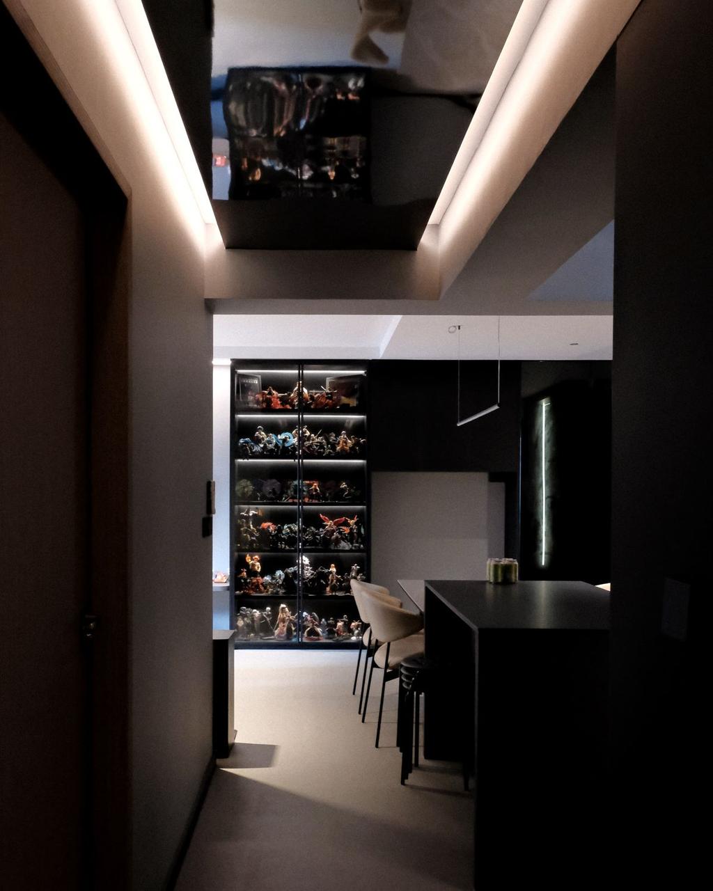 Contemporary, HDB, Dining Room, Woodleigh Hillside (Block 212A), Interior Designer, Loft.9 Design Studio 九阁设计, Dark, Corridor