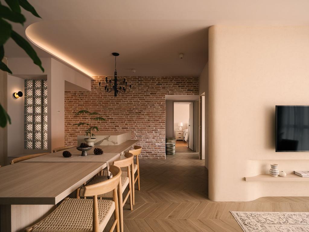 Scandinavian, HDB, Living Room, Buangkok Link (Block 984B), Interior Designer, Anhans Interior Design, Resort, Unique, Feature Ceiling, Ceiling Design