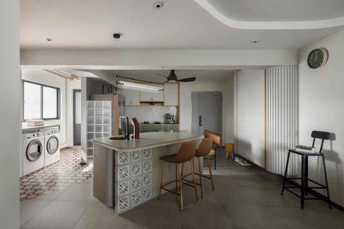 5-room resale hdb kitchen island design