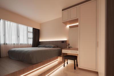 Jalan Teck Whye, Starry Homestead, Modern, Bedroom, HDB, Platform Bed