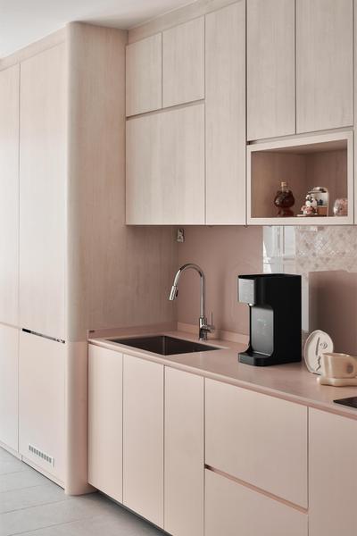 Teck Whye Lane, Starry Homestead, Contemporary, Kitchen, HDB, Pink