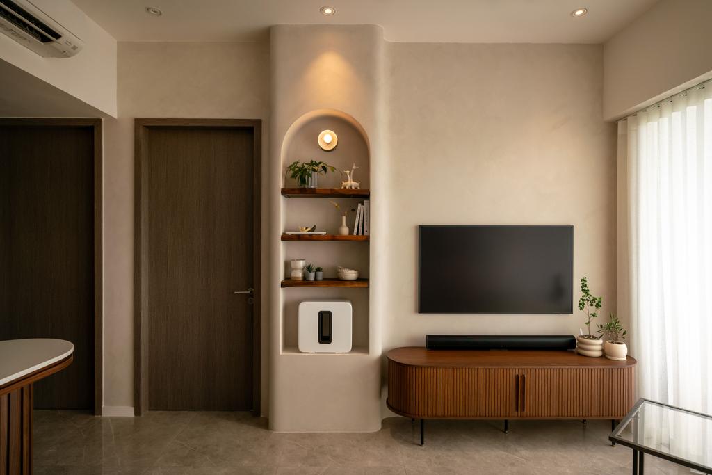 Contemporary, Condo, Living Room, Kent Ridge Hill Residences, Interior Designer, The Interior Maison, Modern, Scandinavian, Feature Wall