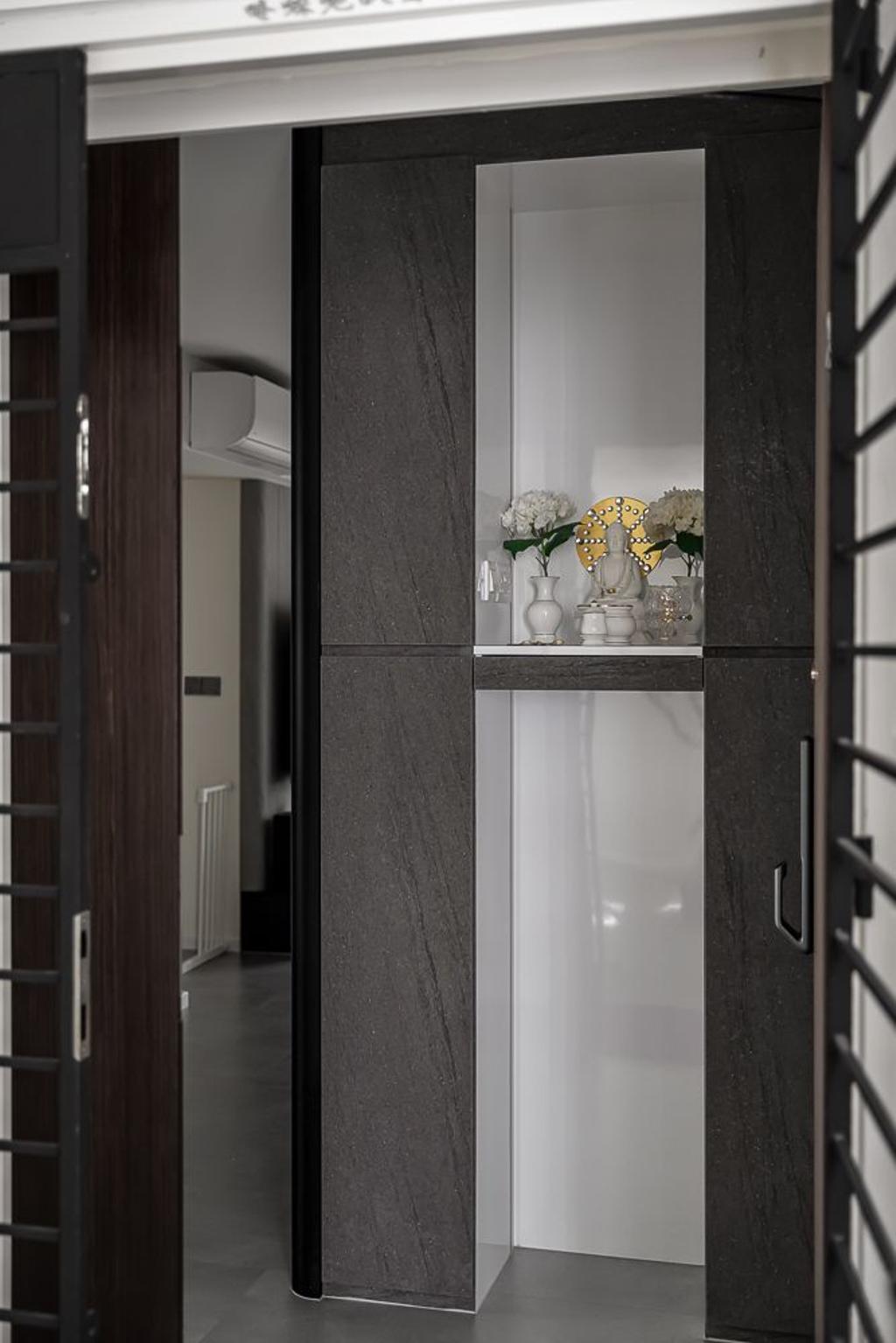 Contemporary, HDB, Living Room, Tampines GreenCourt (Block 632B), Interior Designer, Dan Avenue | 巧妙设计, Altar