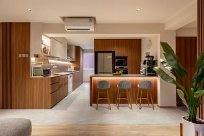 Tampines Street 32, Dyel Design, Modern, Kitchen, HDB, Kitchen Island, Open Concept
