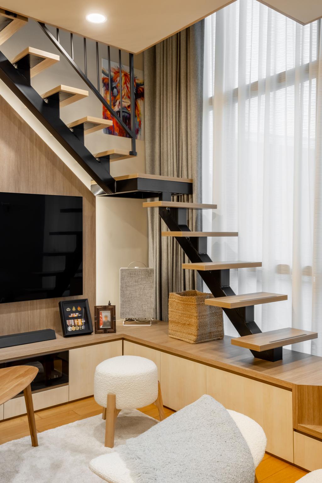 Modern, Condo, Living Room, The Essence, Interior Designer, Divine & Glitz, Loft