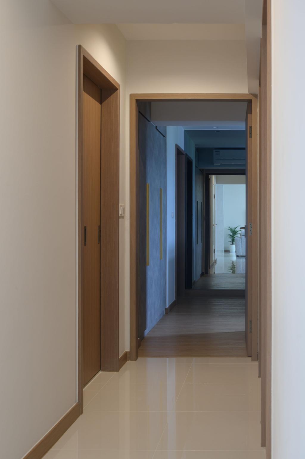 Modern, HDB, Living Room, Tampines GreenCourt (Block 633A), Interior Designer, ELPIS Interior Design, Corridor