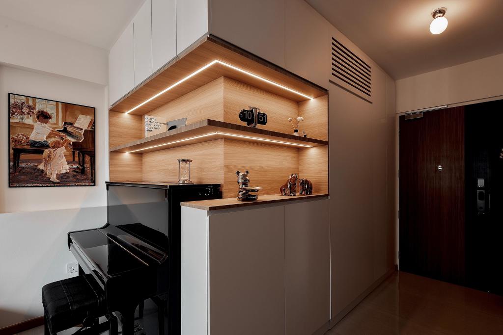 Modern, HDB, Living Room, Clementi NorthArc (Block 209B), Interior Designer, ECasa Studio, Piano