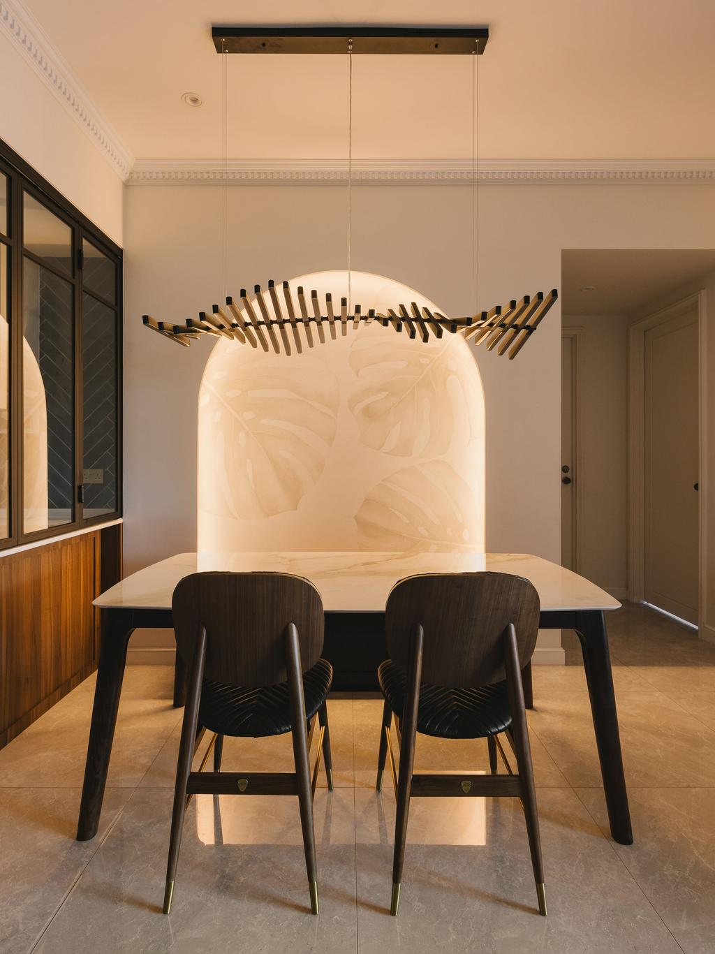 Transitional, Condo, Dining Room, Costa Rhu, Interior Designer, The Interior Lab, Feature Wall
