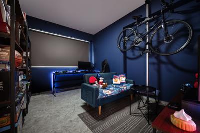 Hougang Street 32, SHE Interior, Contemporary, Modern Luxe, Study, HDB, Bicycle Storage