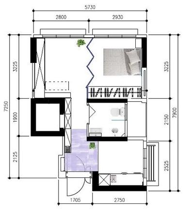 Casa Spring @ Yishun, Design 4 Space, Modern, HDB, 2 Room Hdb Floorplan, Space Planning, Final Floorplan