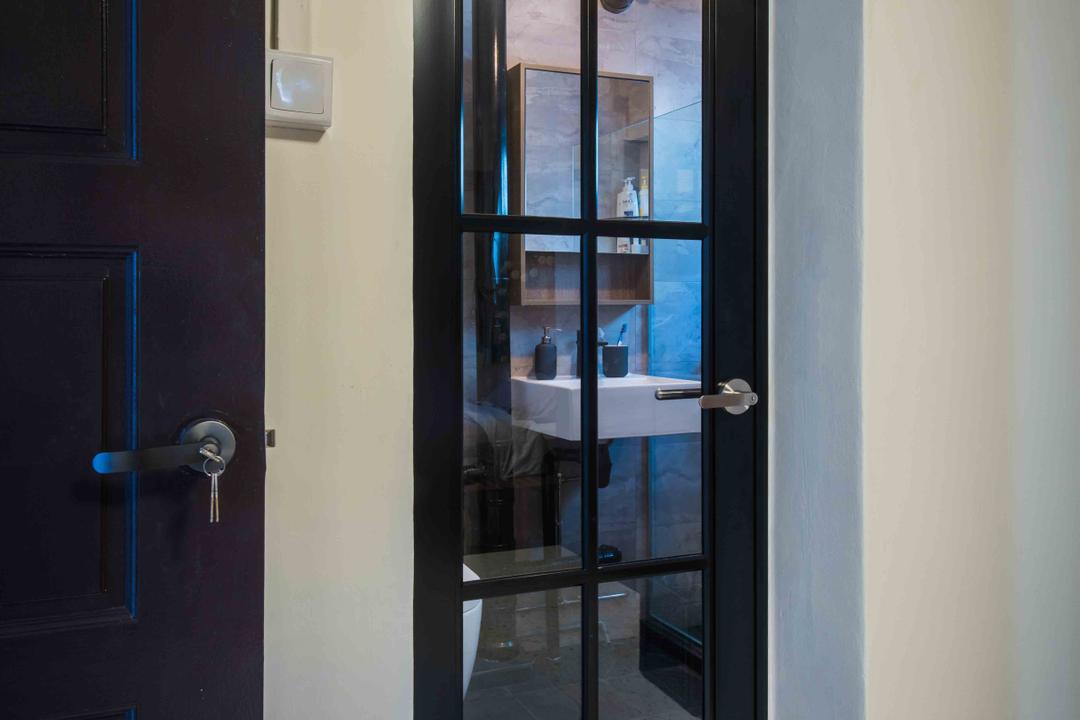 Telok Blangah (Block 67), Cozy Ideas Interior Design, Industrial, Kitchen, HDB, Kitchen Entrance, European Door, Black Door, Window
