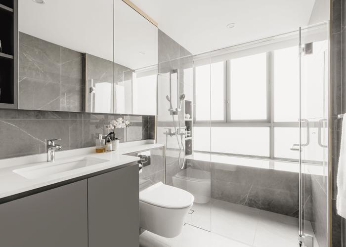 white bathroom design singapore