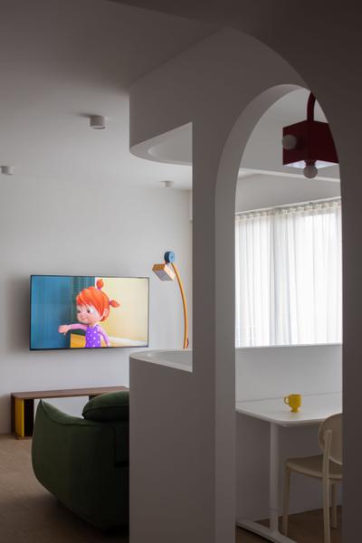 Woodleigh Hillside (Block 212B), Ascend Design, Eclectic, Colourful, Living Room, HDB