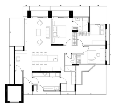 Spring Grove, SG Interior KJ, Scandinavian, Japandi, Condo, 3 Bedder Condo Floorplan, Space Planning, Final Floorplan