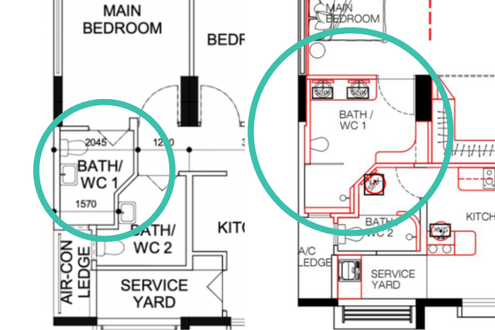 hdb bathroom renovation layout