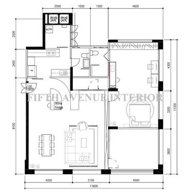 Bishan Street 12, Fifth Avenue Interior, Modern, HDB, 5 Room Hdb Floorplan, Space Planning, Final Floorplan