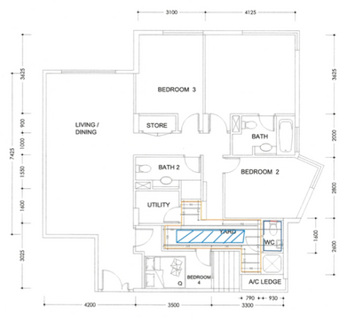 Woodsvale, Renologist, Modern, Condo, 3 Bedder Condo Floorplan, Space Planning, Final Floorplan