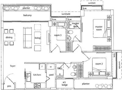Telok Kurau, Space Atelier, Modern, Japandi, Condo, Space Planning, Final Floorplan, 3 Bedder Condo Floorplan