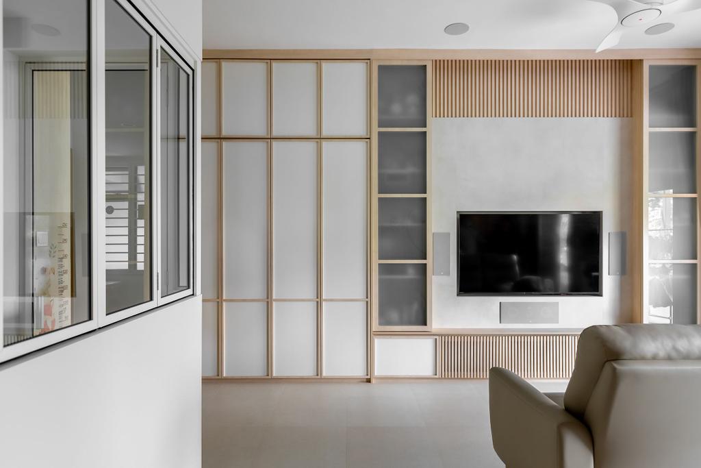 Modern, Condo, Living Room, Telok Kurau, Interior Designer, Space Atelier, Japandi