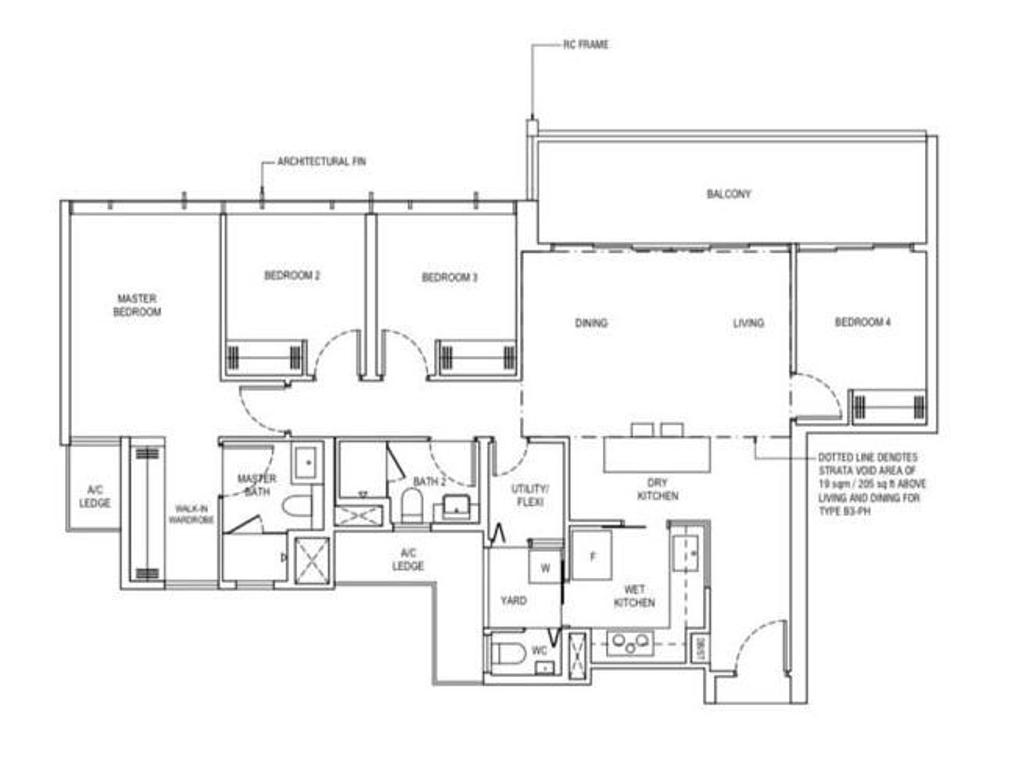 Modern, Condo, Piermont Grand, Interior Designer, Editor Interior, Penthouse Floorplan, Original Floorplan