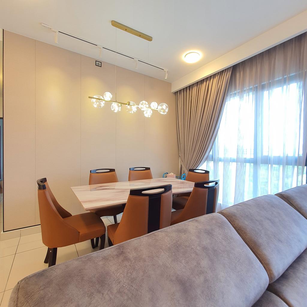 Modern, Condo, Dining Room, GM Remia Residence, Selangor, Interior Designer, DC Design Sdn Bhd, Minimalist, Contemporary