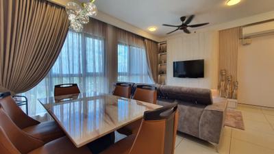 GM Remia Residence, Selangor, DC Design Sdn Bhd, Modern, Minimalist, Contemporary, Dining Room, Condo, Living Room