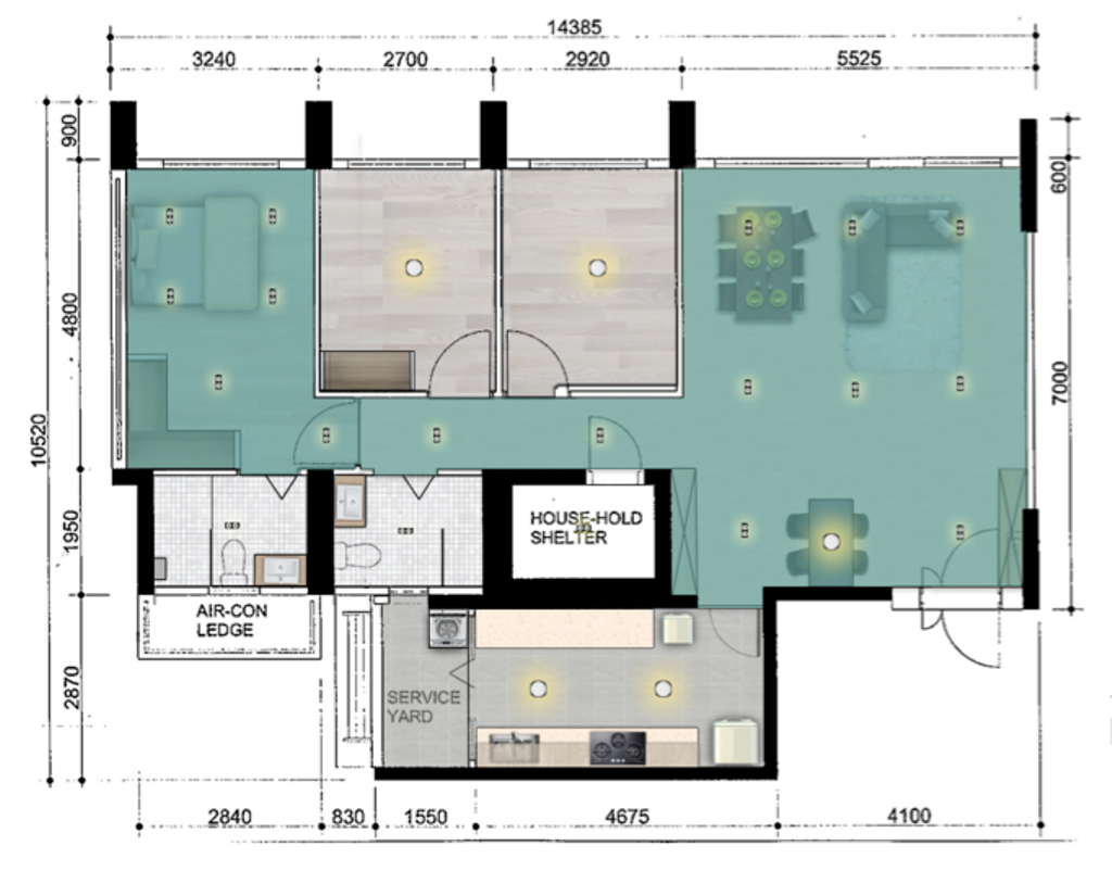 Scandinavian, HDB, Plantation Crescent (Block 111A), Interior Designer, Flo Design, 5 Room Hdb Floorplan, Space Planning, Final Floorplan