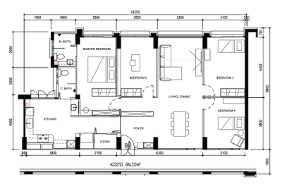 Upper Serangoon Road, Hygge Design, Modern, Contemporary, HDB, 5 Room Hdb Floorplan, Space Planning, Final Floorplan