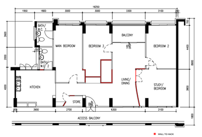 Upper Serangoon Road, Hygge Design, Modern, Contemporary, HDB, 5 Room Hdb Floorplan, Space Planning, Final Floorplan