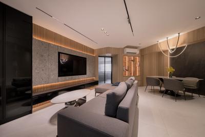 Bukit Purmei, Space Atelier, Modern, Contemporary, Living Room, HDB