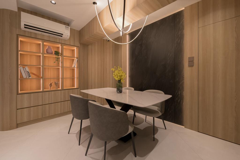 Modern, HDB, Dining Room, Bukit Purmei, Interior Designer, Space Atelier, Contemporary