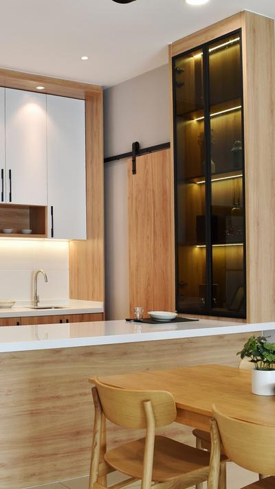 Rumbia Residence @ ARI Permaisuri, Selangor, Big Design Interior Sdn Bhd, Scandinavian, Japandi, Kitchen, Condo