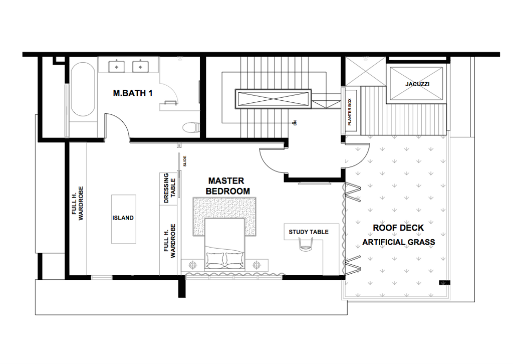 Contemporary, Landed, Bandar Kinrara, Interior Designer, Zyon Studio Sdn. Bhd., Floor Plan, Diagram, Plan