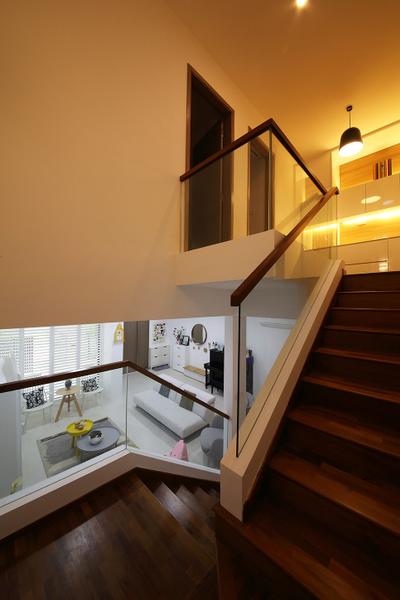 Clover Way, Icon Interior Design, Minimalist, Landed, Stairs, Staircase, Railing, Stairs Handrail, Second Level, Banister, Handrail