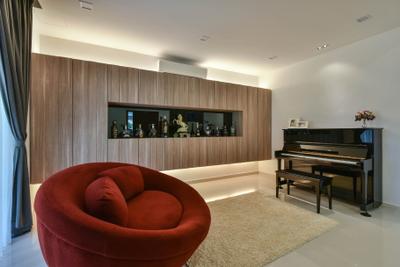 Jessie's Residence, Sierra Damansara, Surface R Sdn. Bhd., Modern, Contemporary, Living Room, Landed, Leisure Activities, Music, Musical Instrument, Piano, Upright Piano, Grand Piano