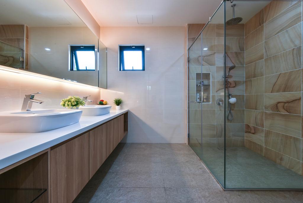 Modern, Landed, Bathroom, Sierra Damansara, Interior Designer, Surface R Sdn. Bhd., Indoors, Interior Design, Room