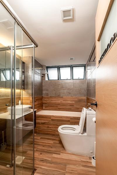 Clementi, Icon Interior Design, , Bathroom, , Bathroom Tiles, Toilet Bowl, Water Closet, Wood Floor, Wood Tiles, Sink