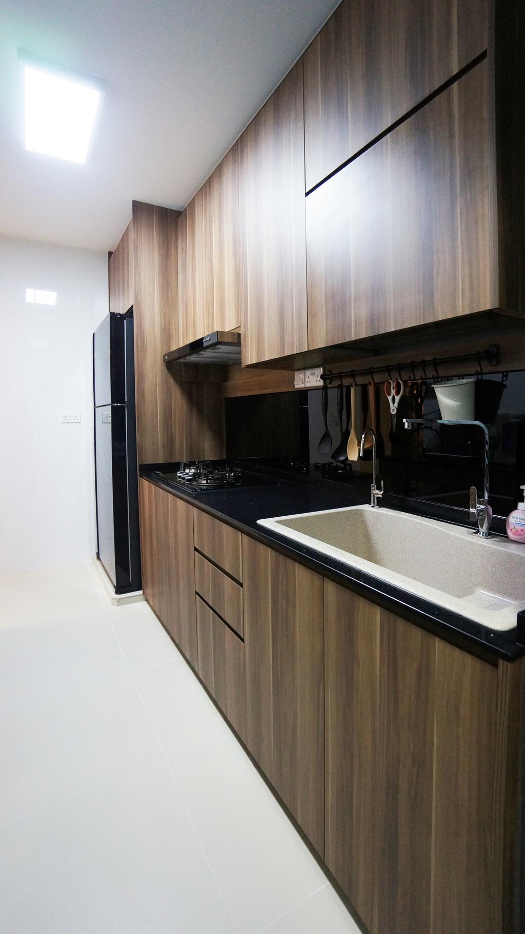 Modern, HDB, Kitchen, Punggol Walk (Block 310C), Interior Designer, Space Atelier